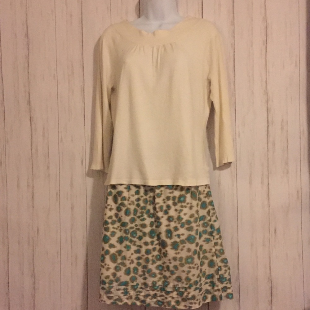 Ann Taylor Loft Animal Print Mini Skirt Size 4